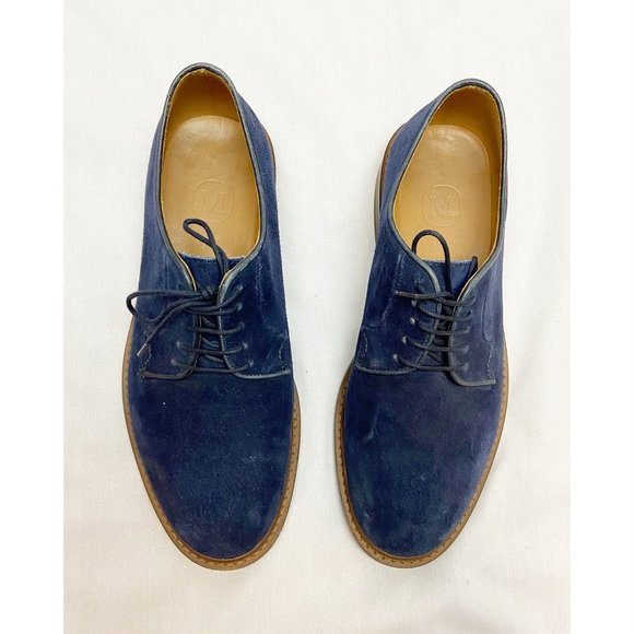M. GEMI NAVY STRADA DERBY SUEDE SHOES~8